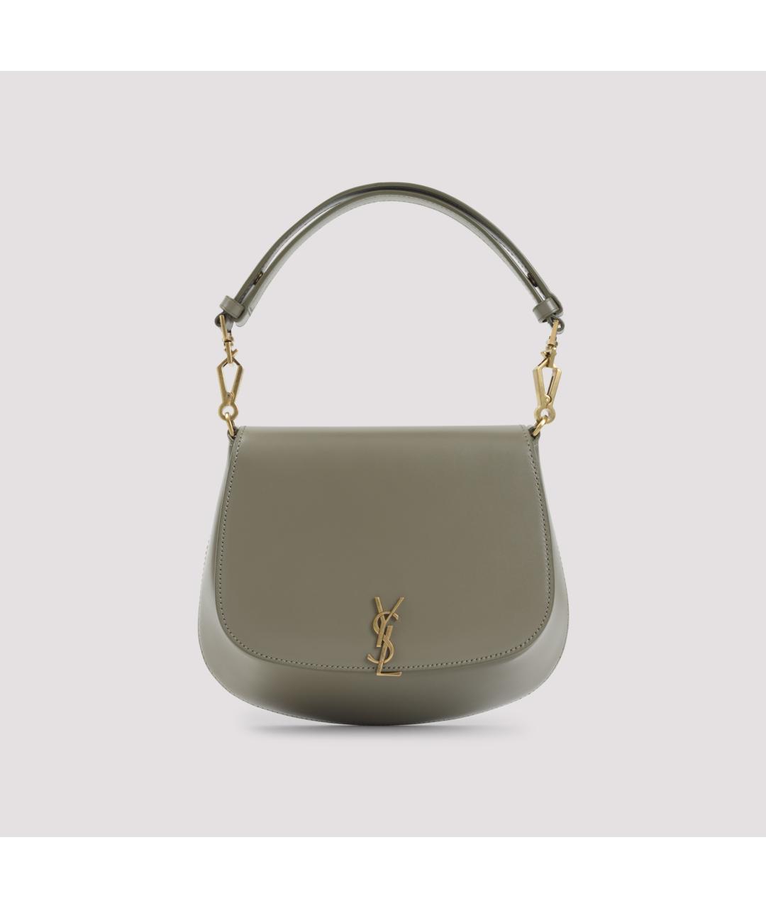 SAINT LAURENT Бежевая кожаная сумка через плечо, фото 3