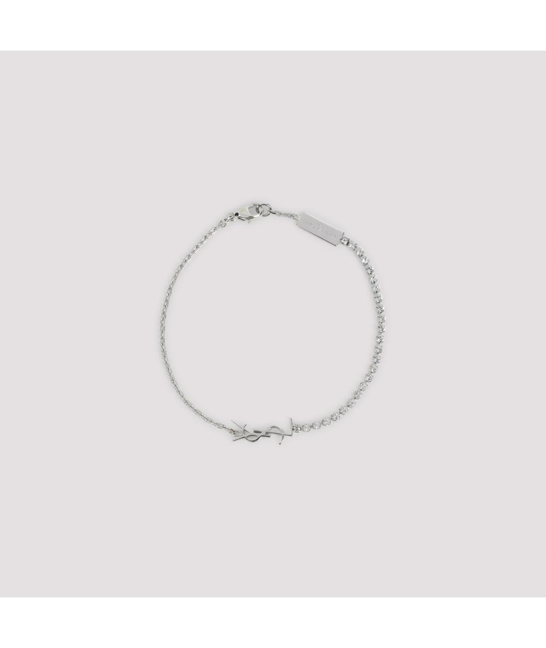 SAINT LAURENT Серебрянный латунный браслет, фото 2