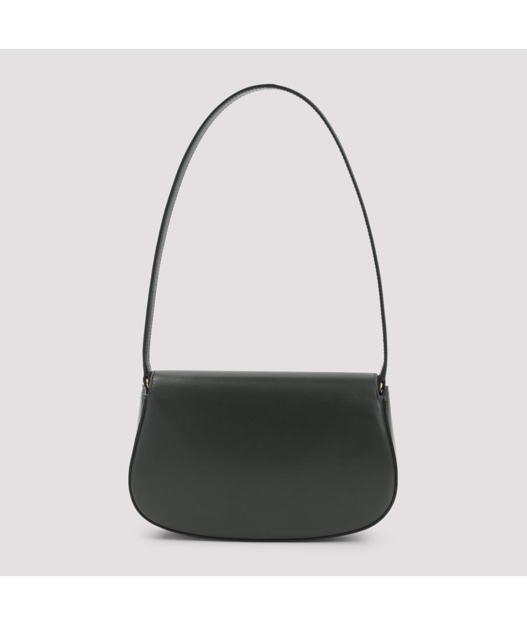 SAINT LAURENT Черная кожаная сумка через плечо, фото 3