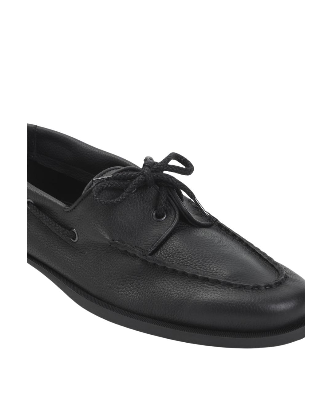 JOHN LOBB Черные кожаные лоферы, фото 4