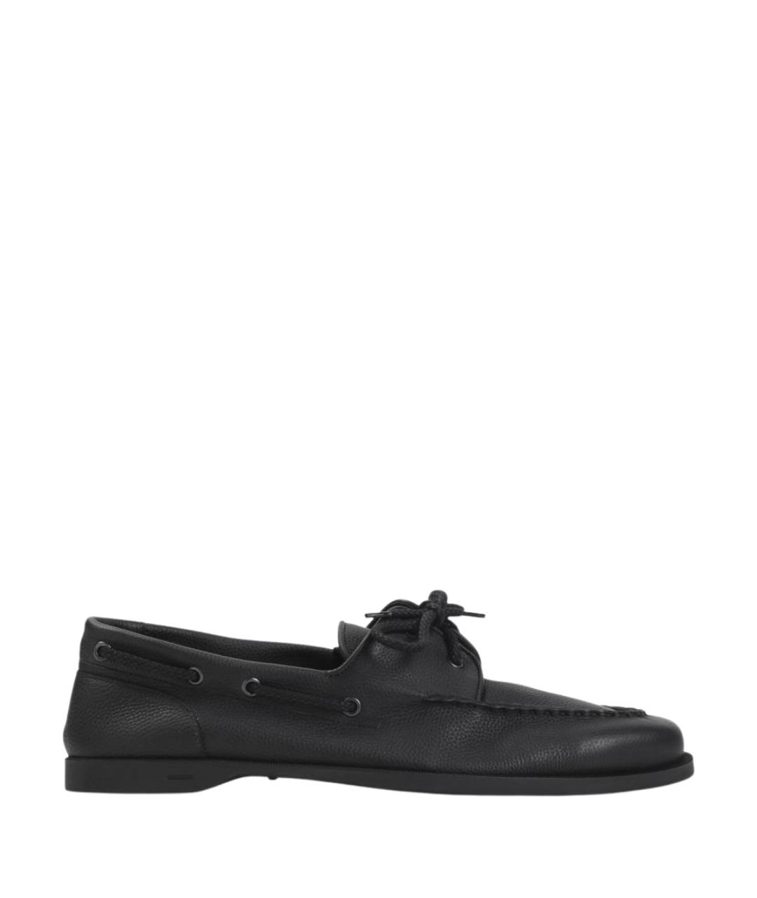 JOHN LOBB Черные кожаные лоферы, фото 1
