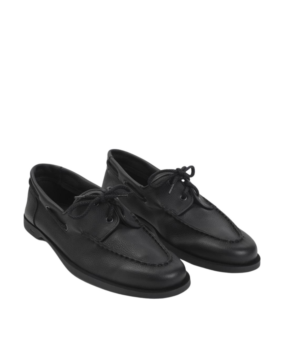 JOHN LOBB Черные кожаные лоферы, фото 3