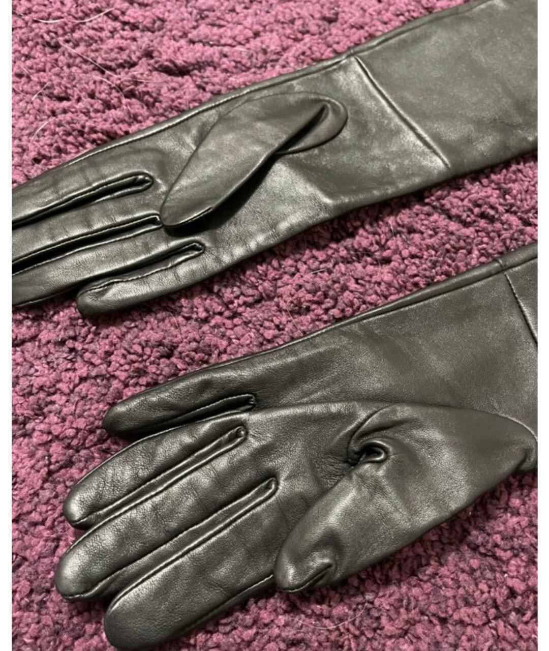 KENZO Черные кожаные перчатки, фото 2