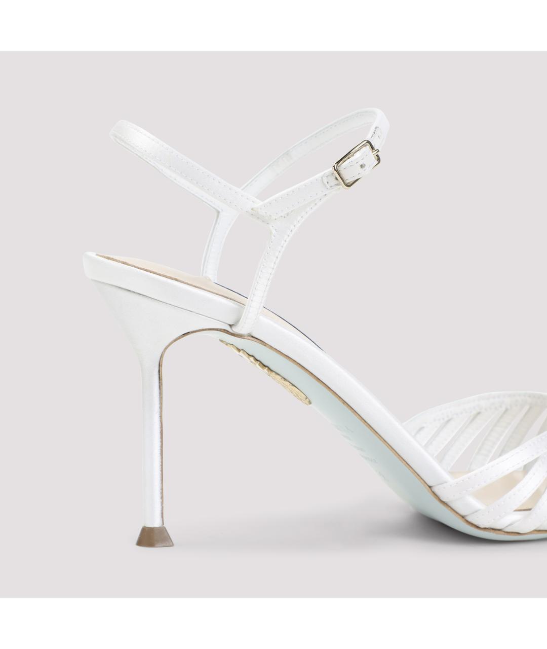 AQUAZZURA Белые текстильные босоножки, фото 7