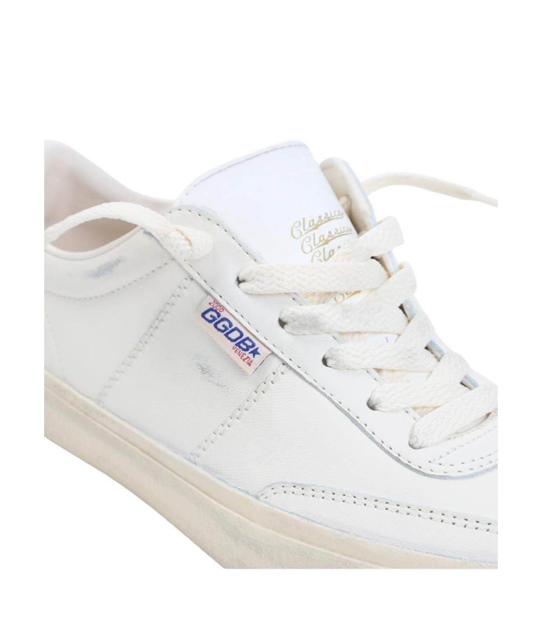 GOLDEN GOOSE DELUXE BRAND Бежевые кожаные кеды, фото 4