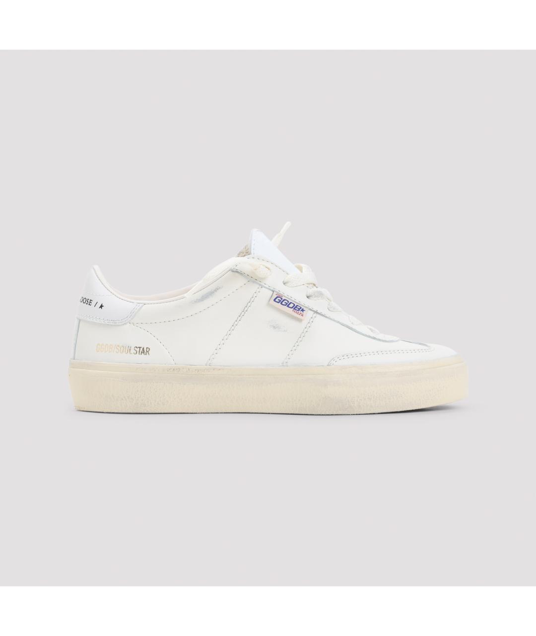 GOLDEN GOOSE DELUXE BRAND Бежевые кожаные кроссовки, фото 2