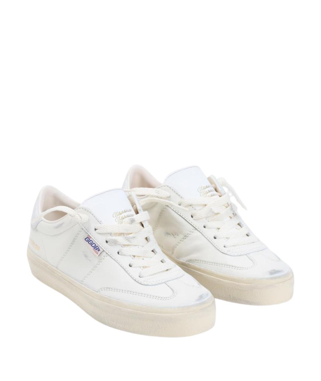 GOLDEN GOOSE DELUXE BRAND Бежевые кожаные кеды, фото 3