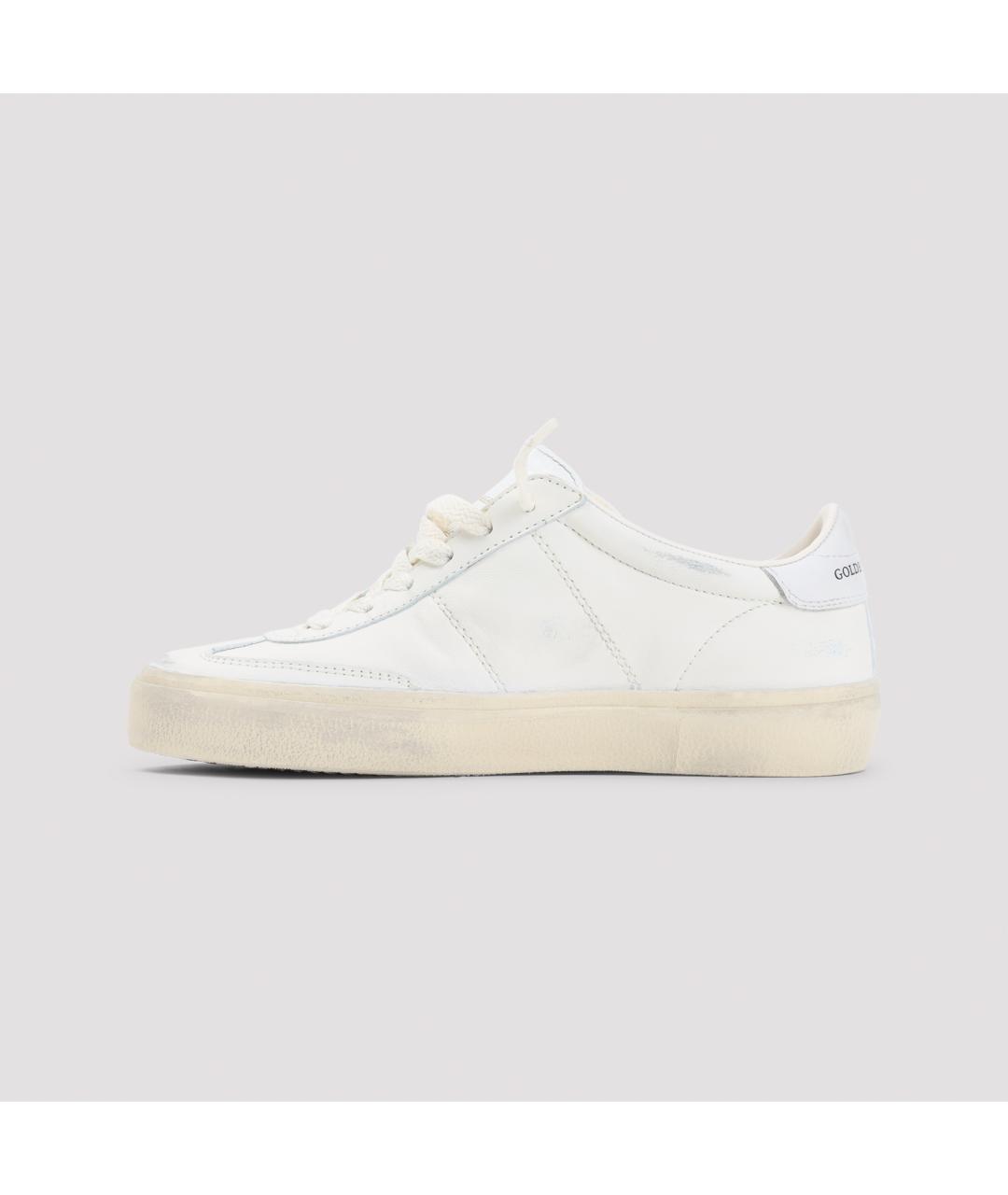 GOLDEN GOOSE DELUXE BRAND Бежевые кожаные кроссовки, фото 3