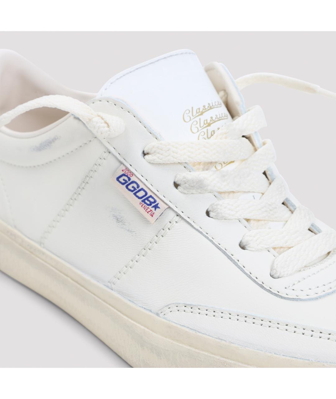 GOLDEN GOOSE DELUXE BRAND Бежевые кожаные кроссовки, фото 5