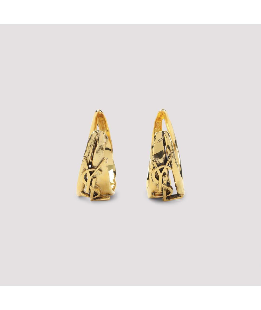 SAINT LAURENT Золотые металлические серьги, фото 3