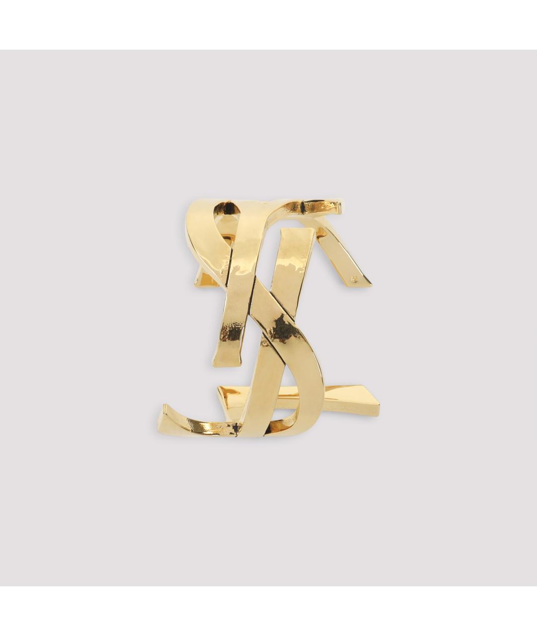 SAINT LAURENT Золотой металлический браслет, фото 3