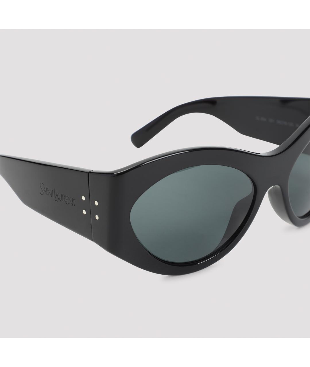 SAINT LAURENT Черные пластиковые солнцезащитные очки, фото 5