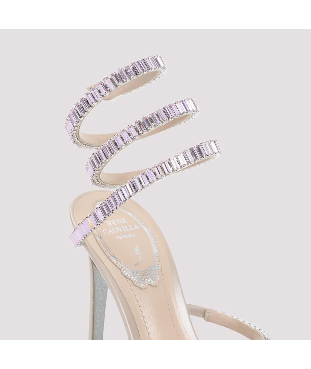 RENE CAOVILLA Бежевые кожаные туфли, фото 6