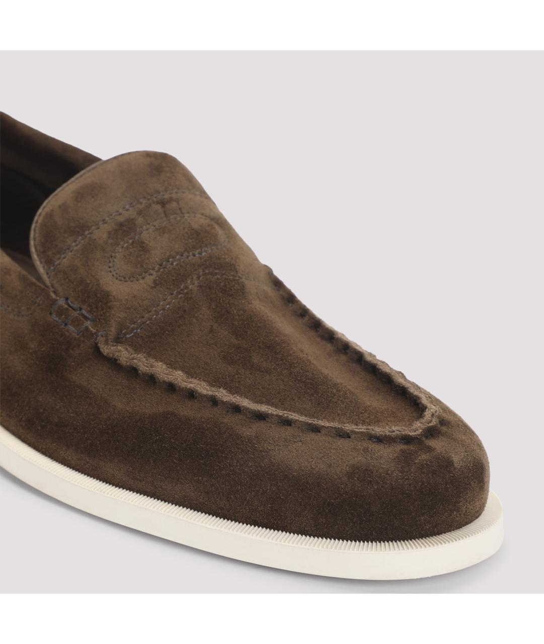 JOHN LOBB Коричневые кожаные лоферы, фото 5