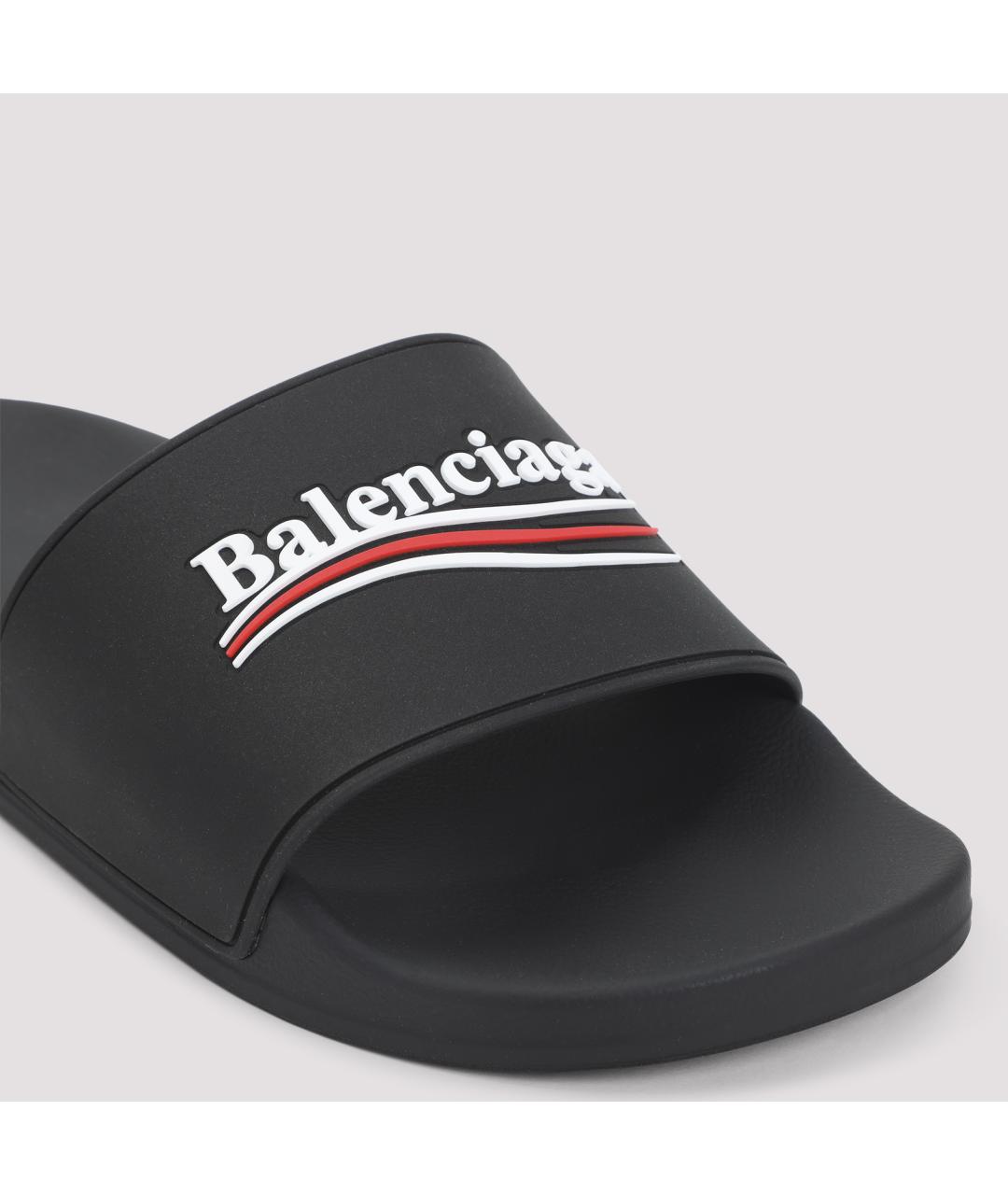 BALENCIAGA Черные шлепанцы, фото 6