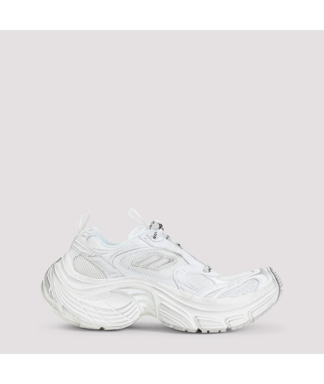 BALENCIAGA Белые синтетические низкие кроссовки / кеды, фото 2