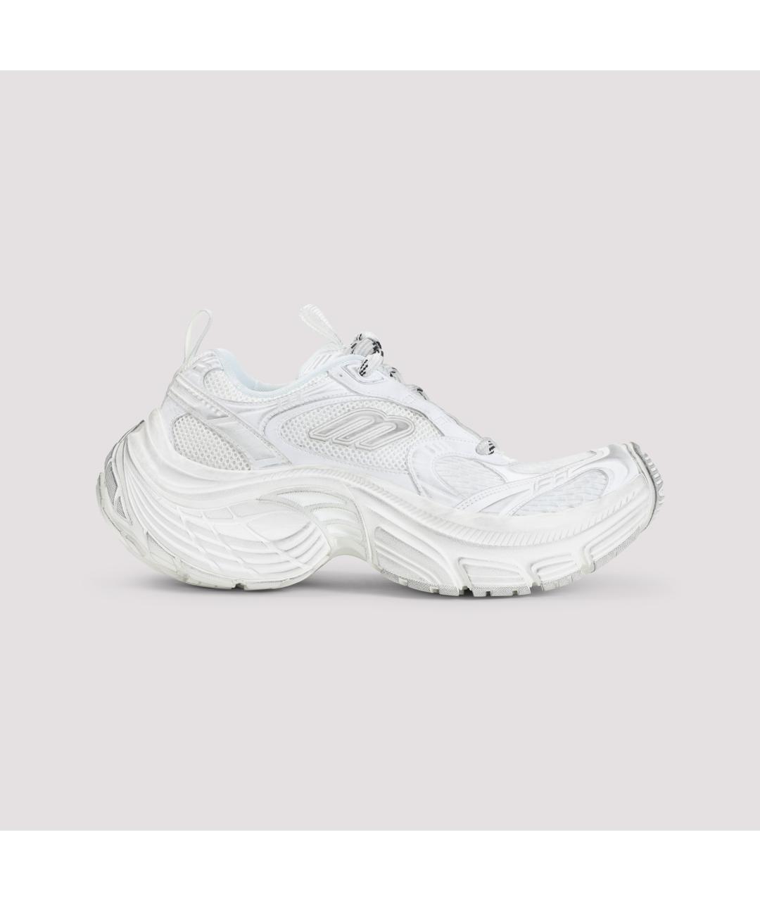 BALENCIAGA Белые синтетические низкие кроссовки / кеды, фото 3