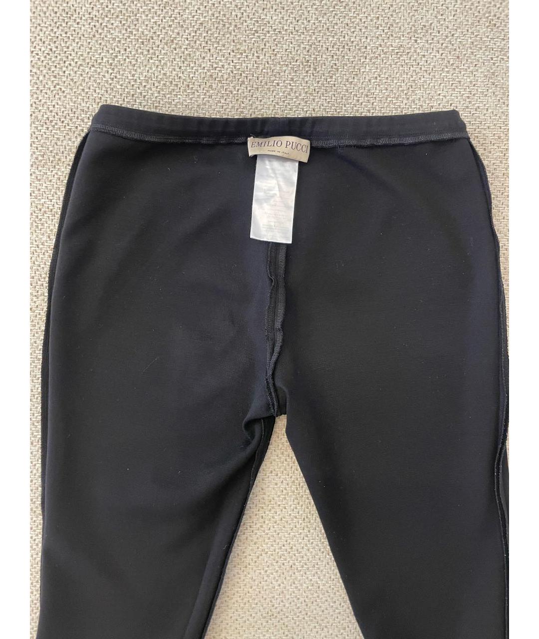 EMILIO PUCCI Черные вискозные брюки узкие, фото 3
