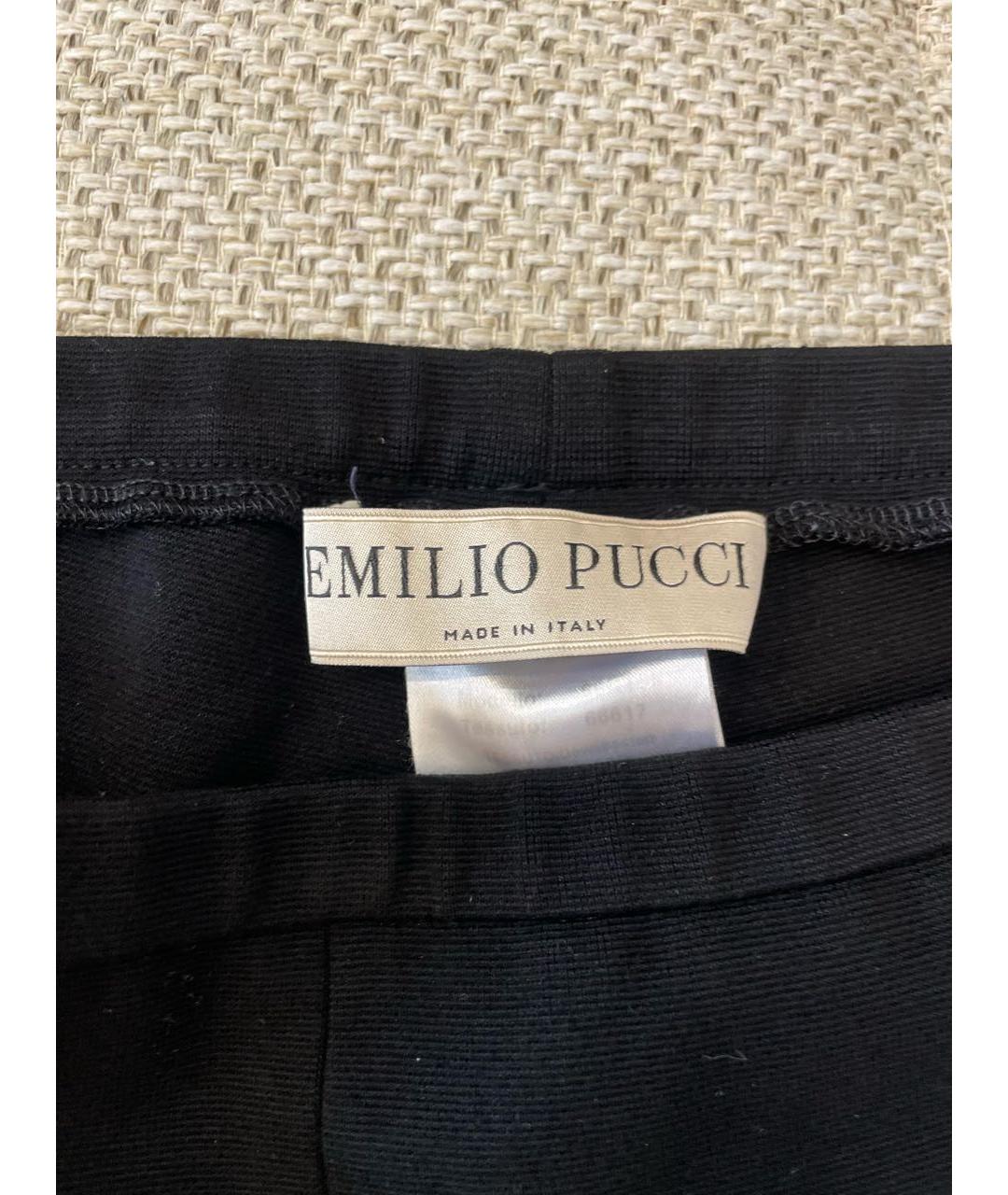 EMILIO PUCCI Черные вискозные брюки узкие, фото 4
