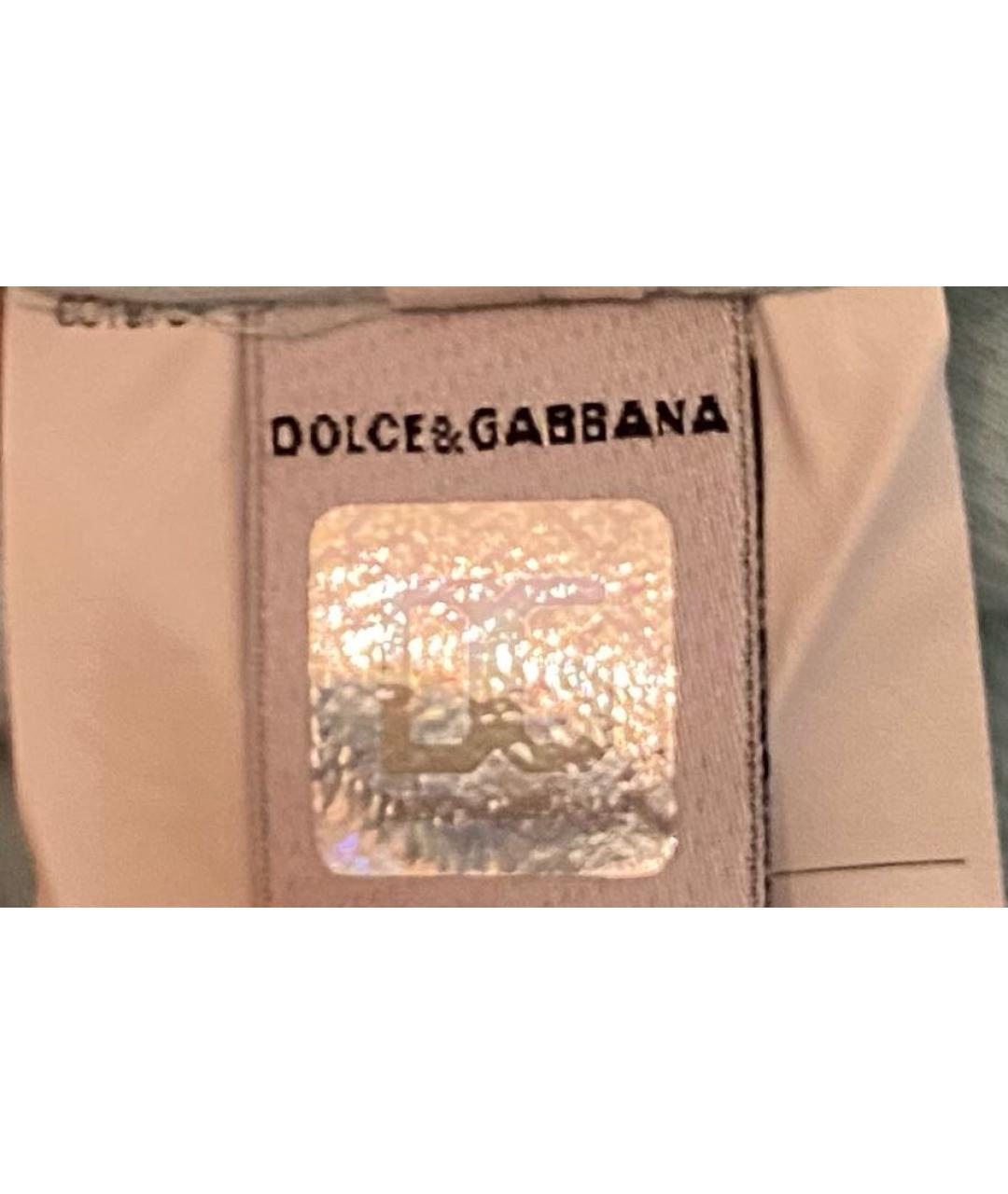 DOLCE&GABBANA Бирюзовая хлопко-эластановая майка, фото 7