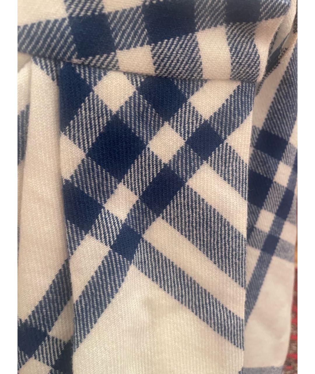 BURBERRY Белая шерстяная юбка миди, фото 7