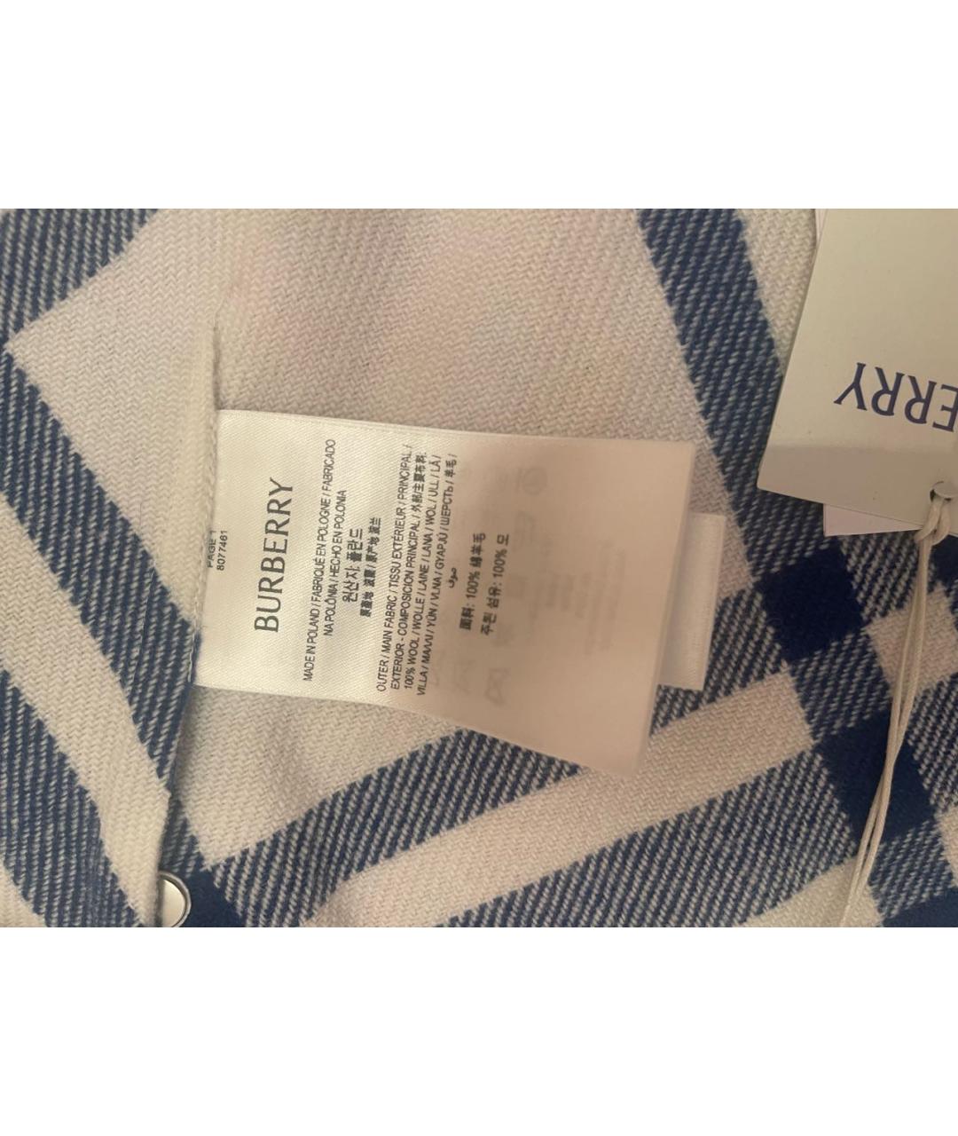 BURBERRY Белая шерстяная юбка миди, фото 4