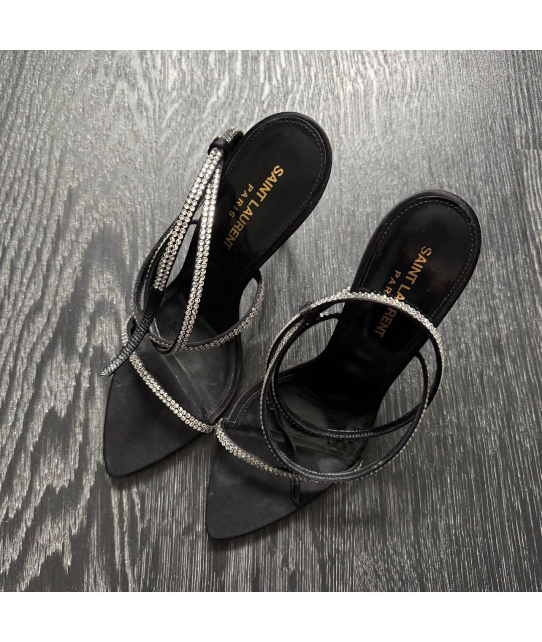 SAINT LAURENT Черные текстильные туфли, фото 3