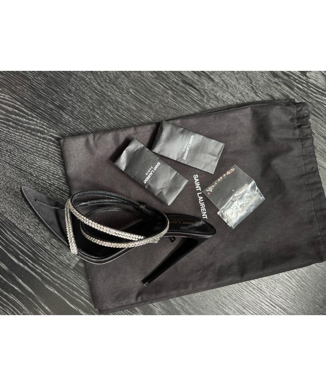 SAINT LAURENT Черные текстильные туфли, фото 6