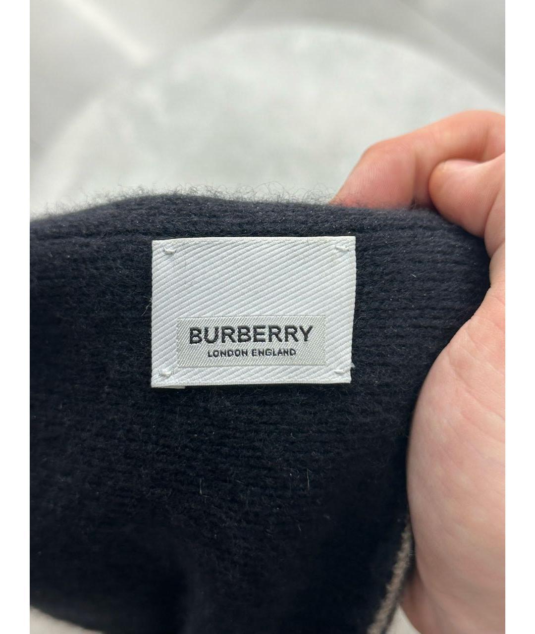 BURBERRY Черная кашемировая шапка, фото 3