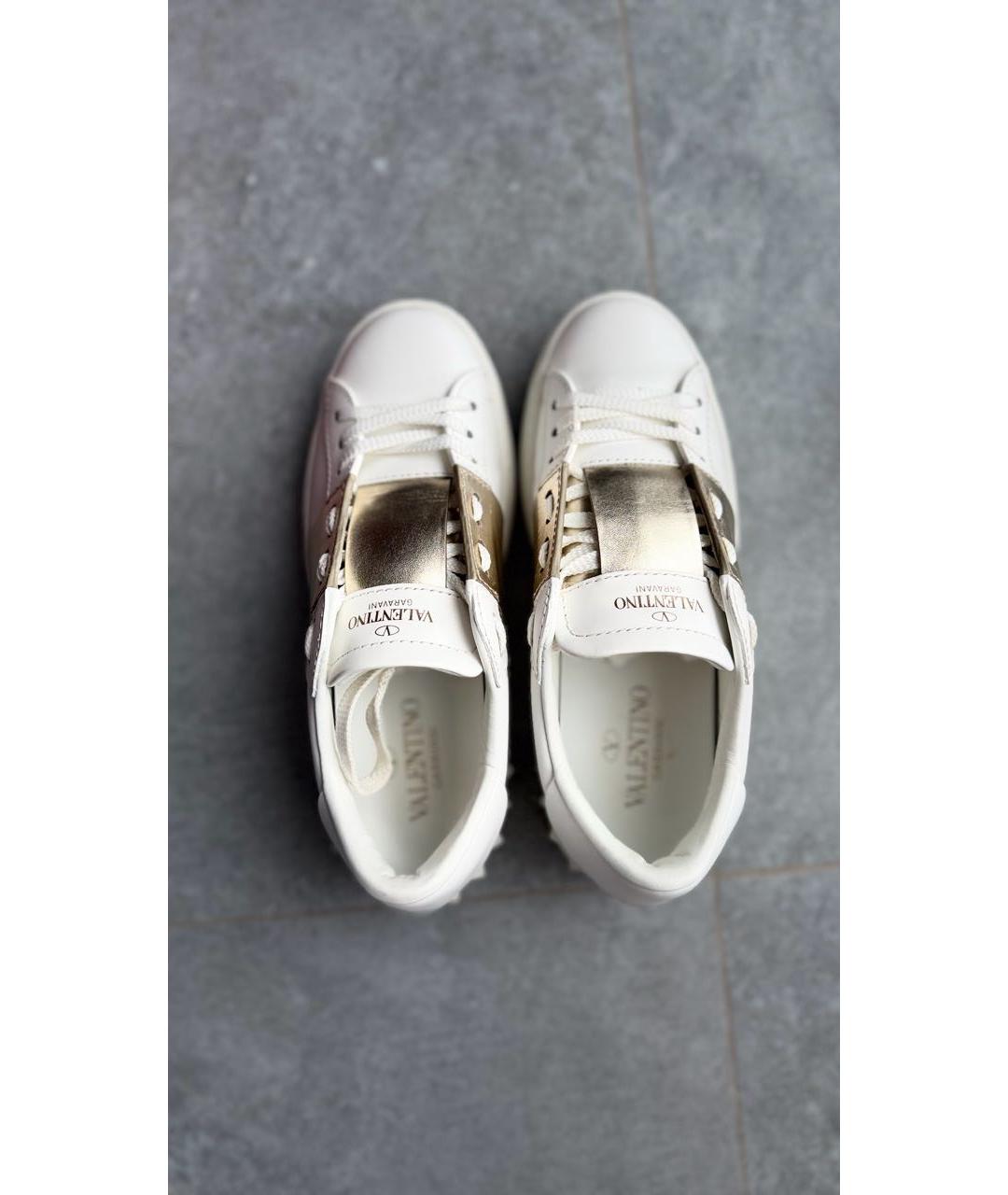 VALENTINO Белые кожаные кроссовки, фото 3