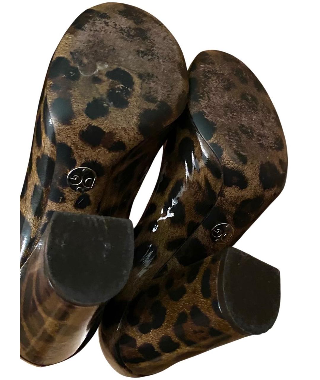 DOLCE&GABBANA Коричневые туфли из лакированной кожи, фото 7