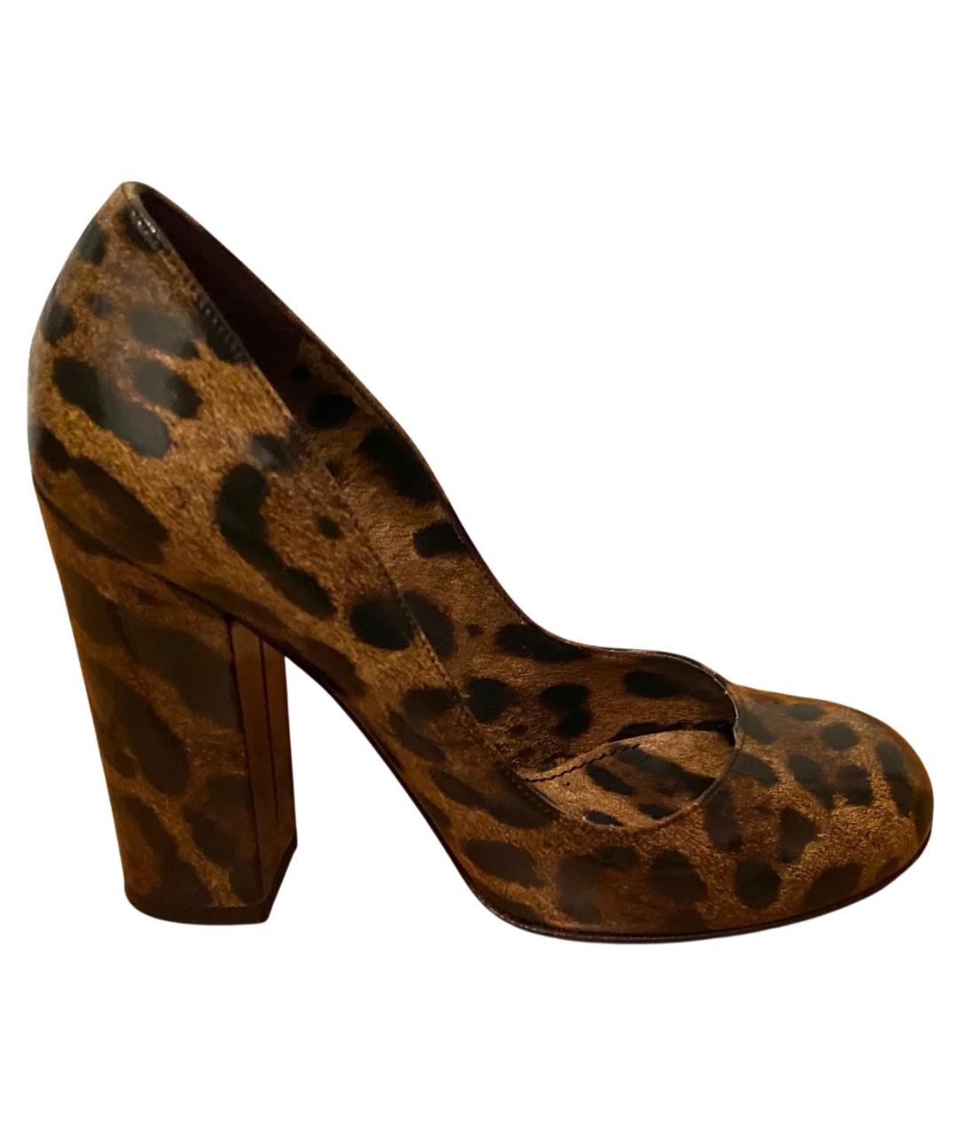 DOLCE&GABBANA Коричневые туфли из лакированной кожи, фото 1