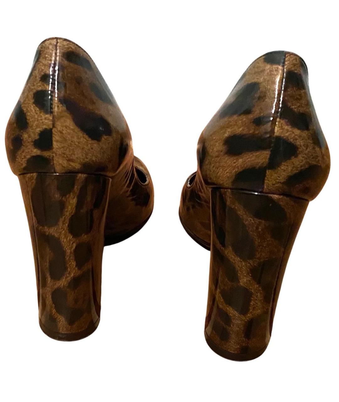 DOLCE&GABBANA Коричневые туфли из лакированной кожи, фото 6