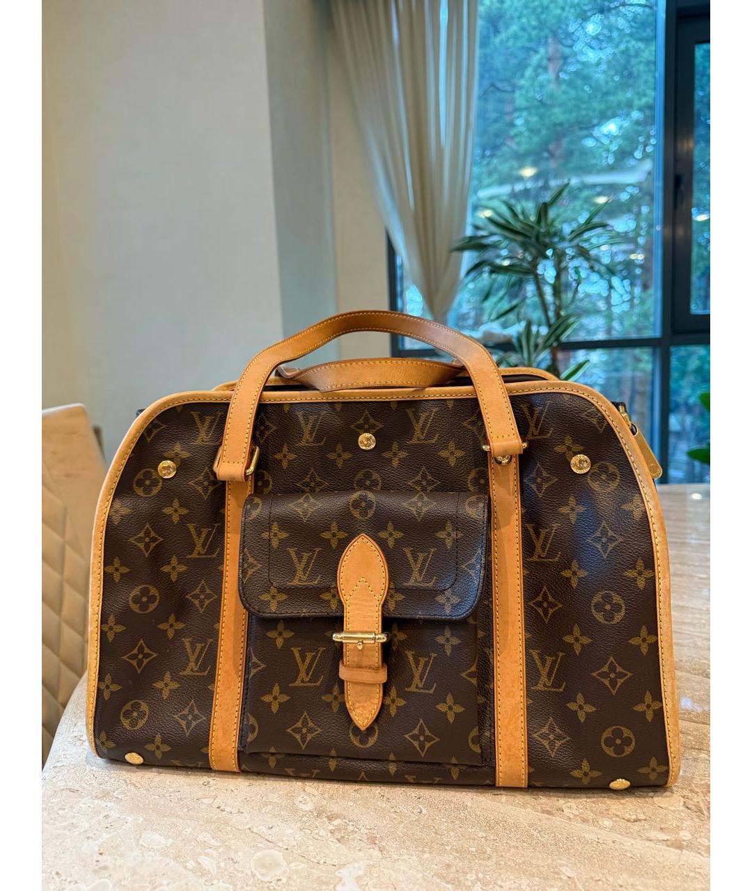 LOUIS VUITTON Коричневая дорожная/спортивная сумка, фото 7