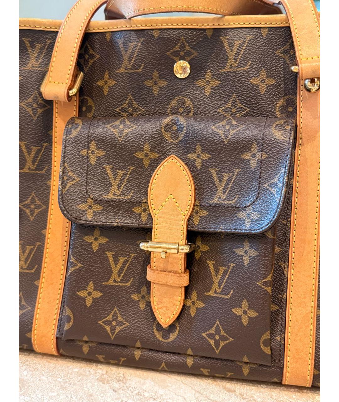 LOUIS VUITTON Коричневая дорожная/спортивная сумка, фото 6