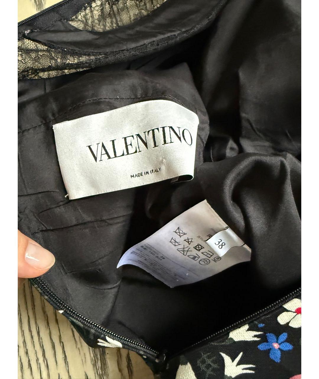 VALENTINO Мульти шелковое повседневное платье, фото 3