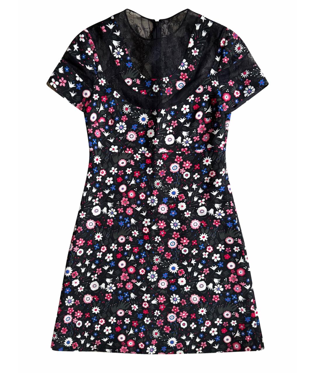 VALENTINO Мульти шелковое повседневное платье, фото 1