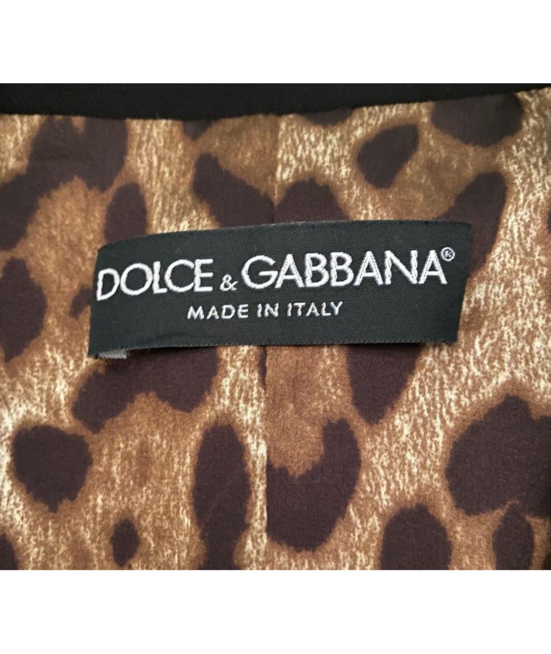 DOLCE&GABBANA Черный шерстяной жакет/пиджак, фото 5