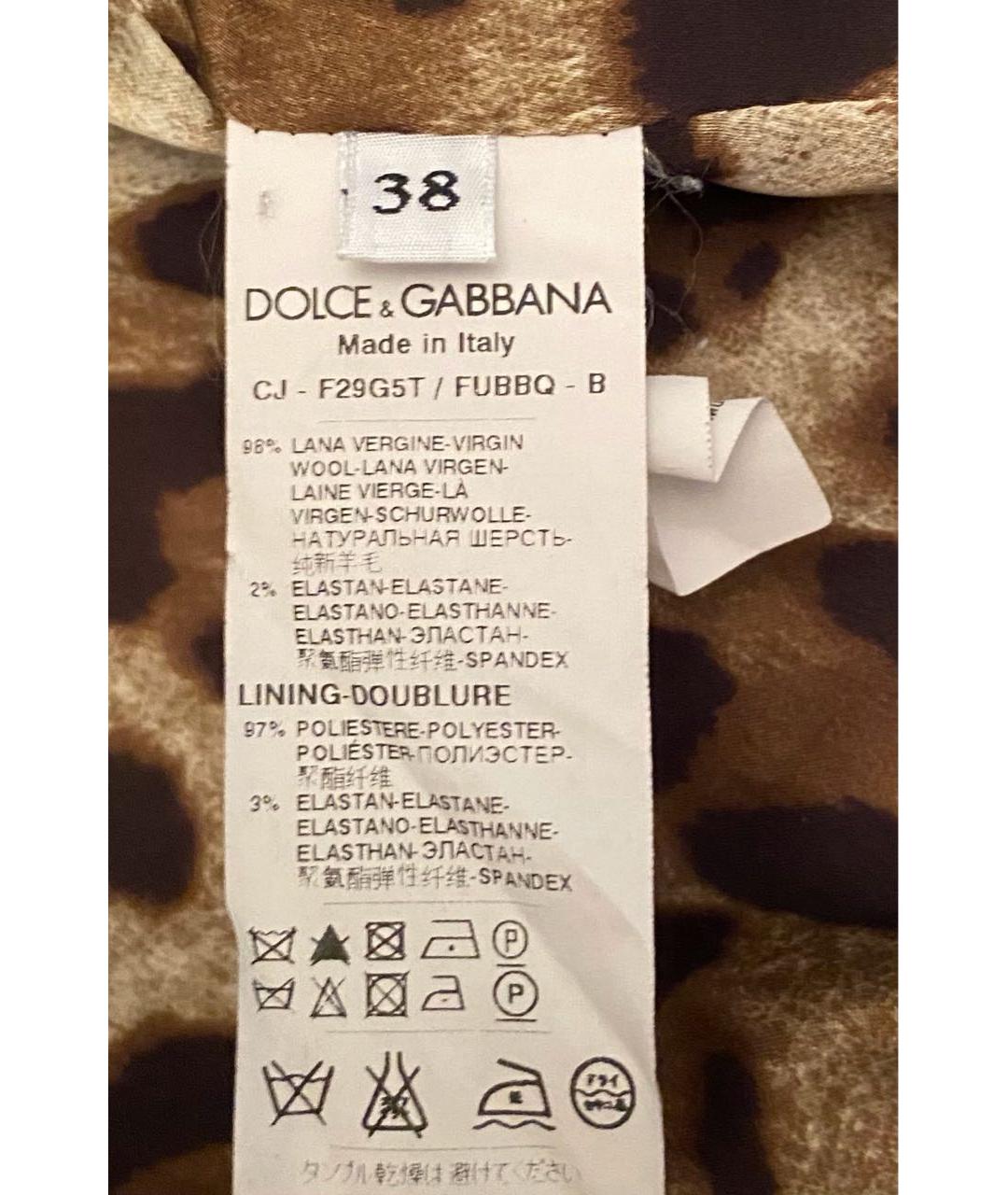 DOLCE&GABBANA Черный шерстяной жакет/пиджак, фото 6