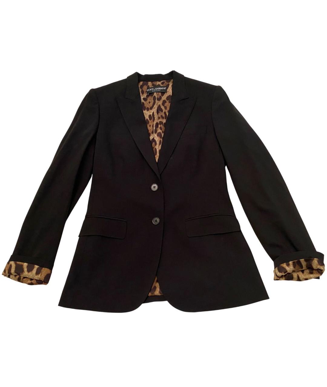 DOLCE&GABBANA Черный шерстяной жакет/пиджак, фото 9