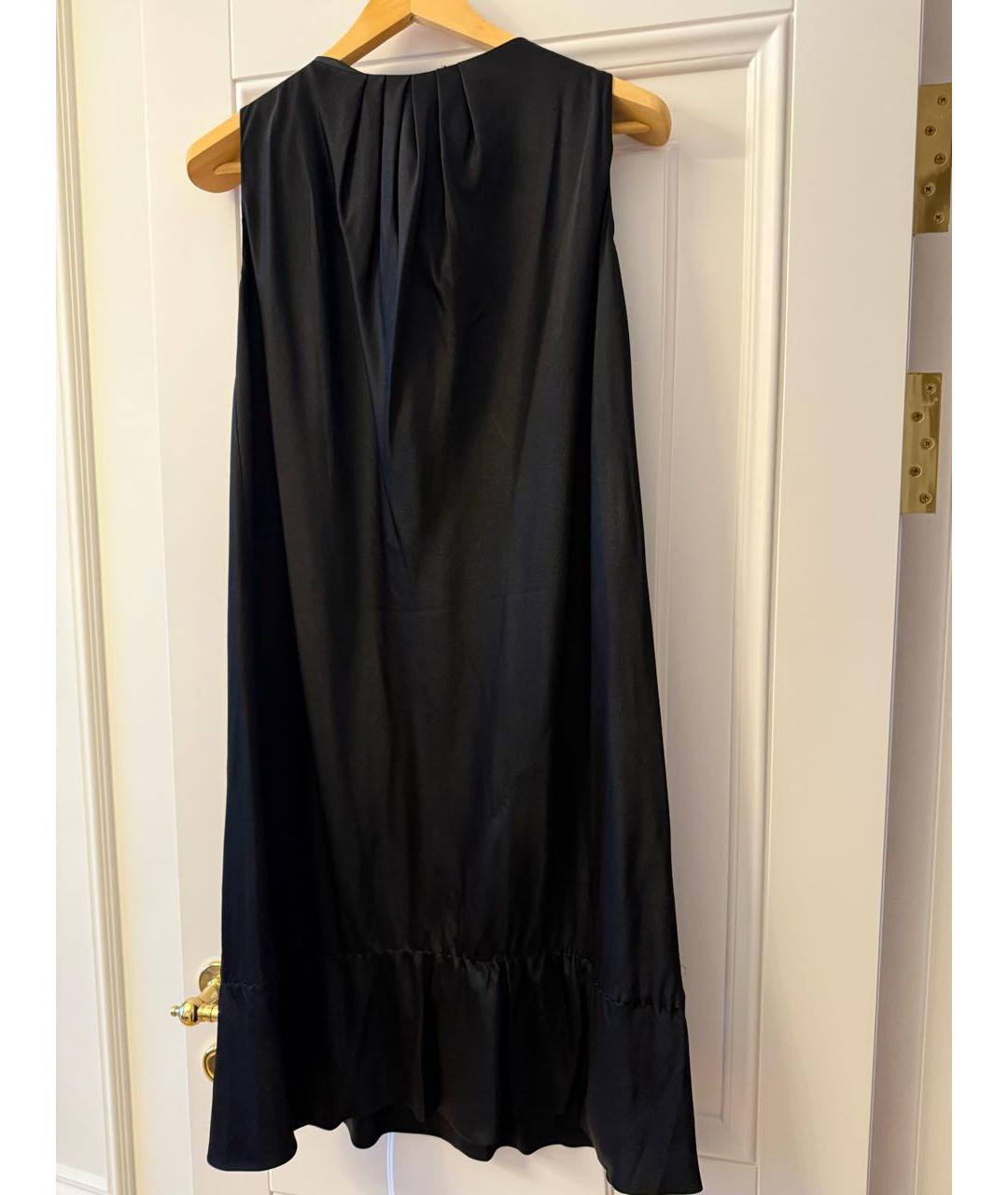 ALBERTA FERRETTI Черное шелковое коктейльное платье, фото 2