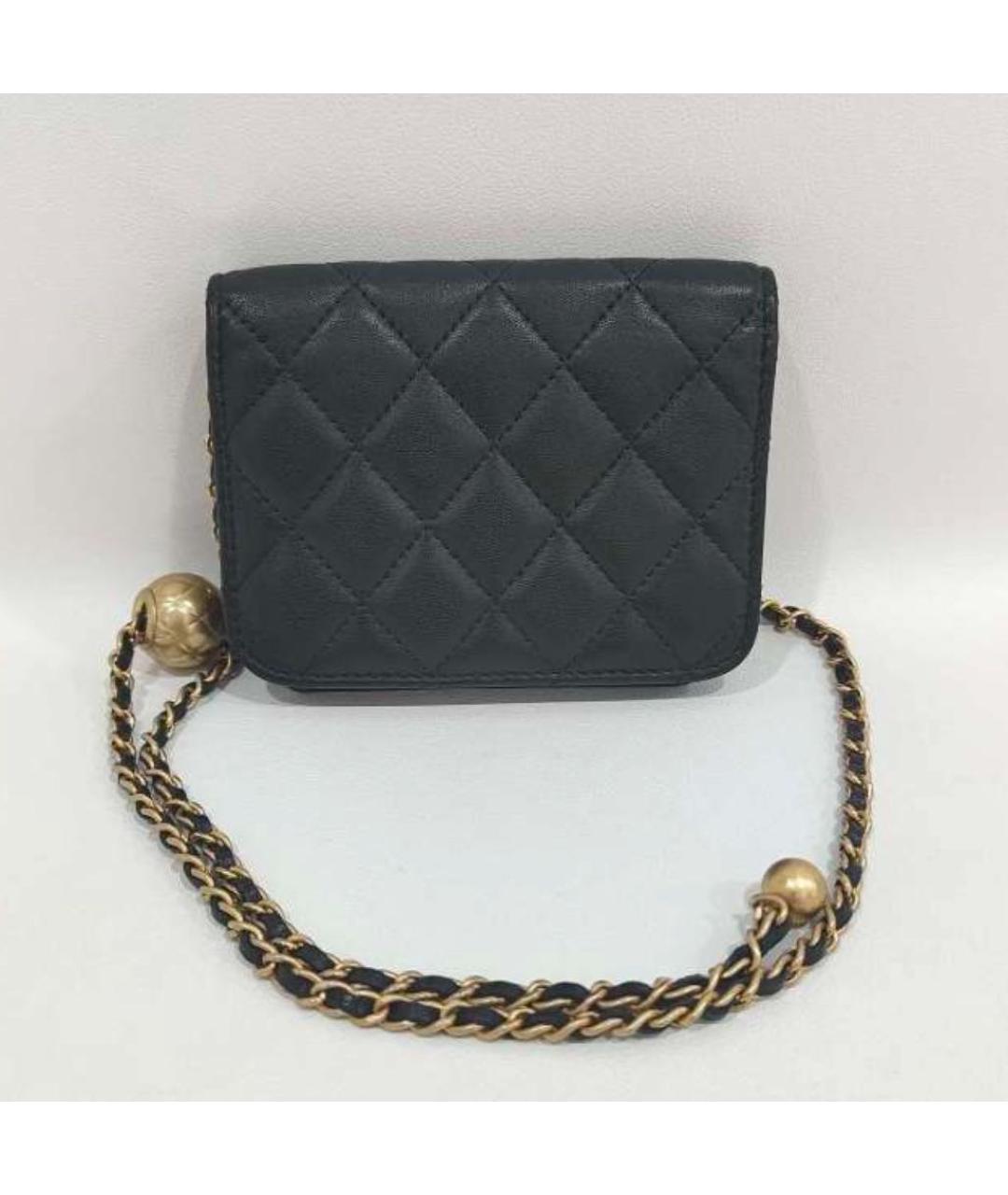CHANEL Черная кожаная сумка через плечо, фото 2