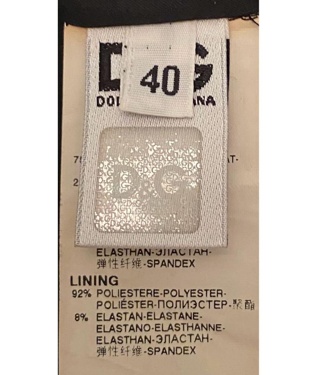 DOLCE&GABBANA Черная юбка мини, фото 7