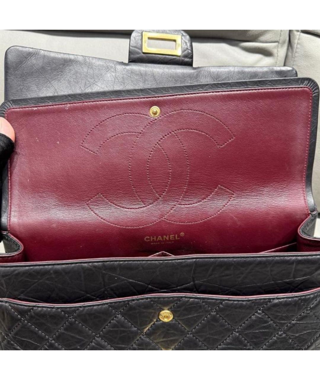 CHANEL Черная кожаная сумка через плечо, фото 8