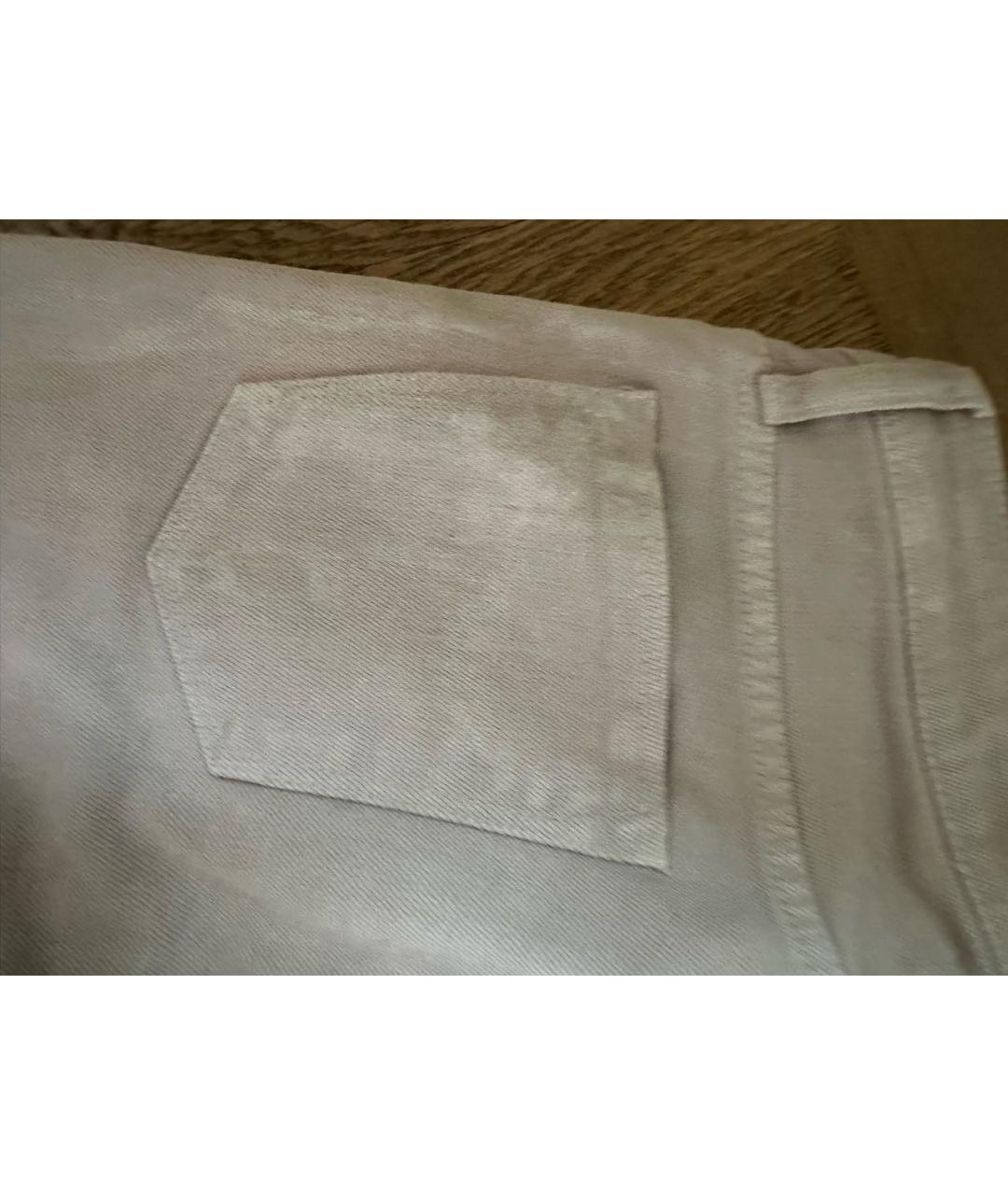 HELMUT LANG Серые хлопковые джинсы слим, фото 4