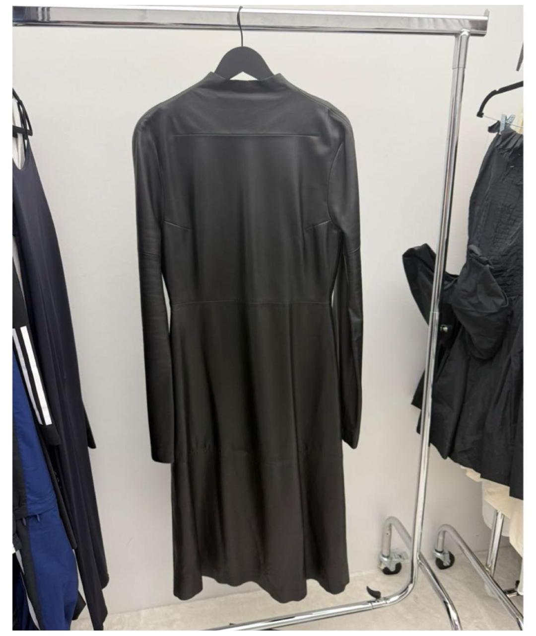 VETEMENTS Черное кожаное повседневное платье, фото 4