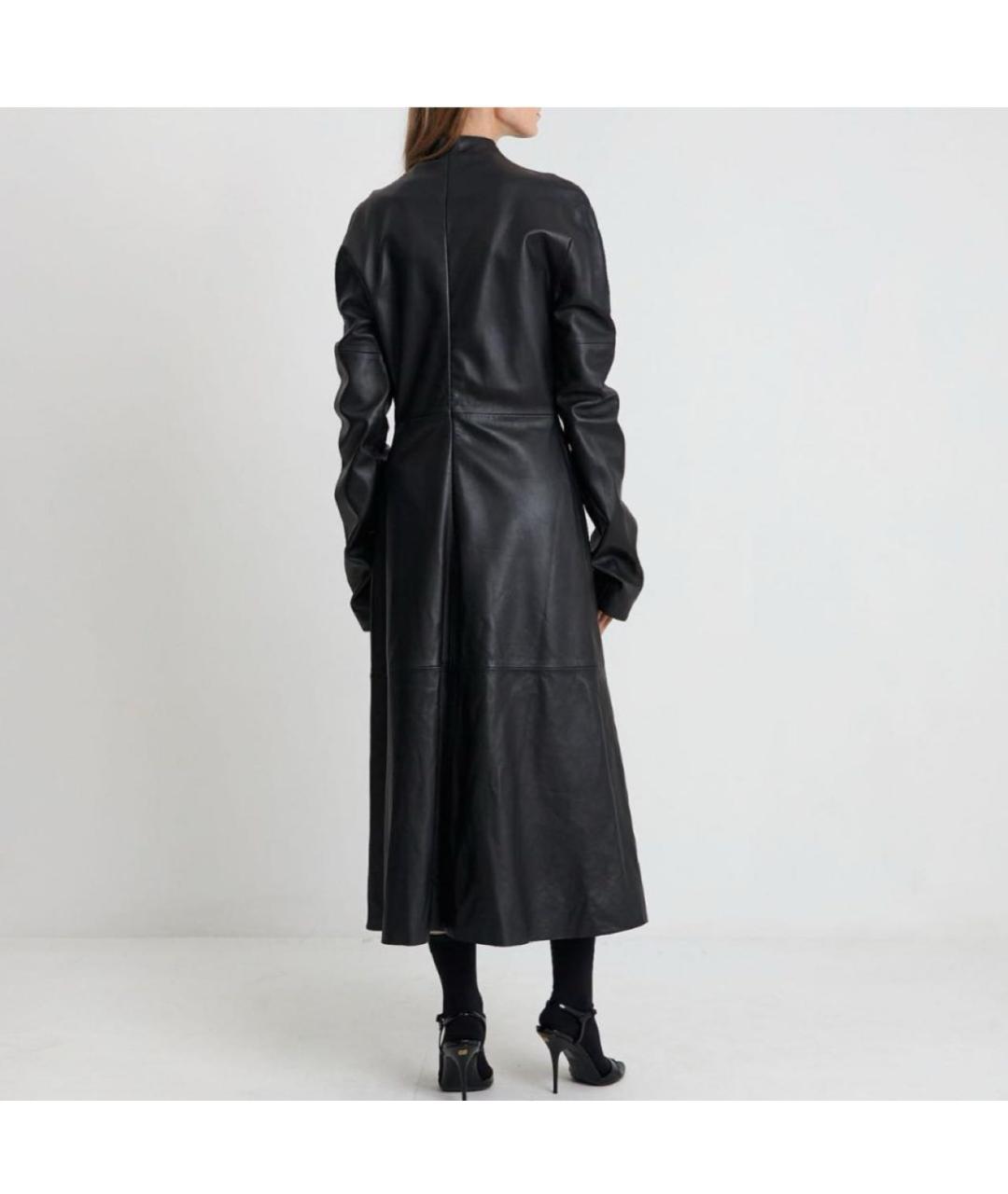VETEMENTS Черное кожаное повседневное платье, фото 3
