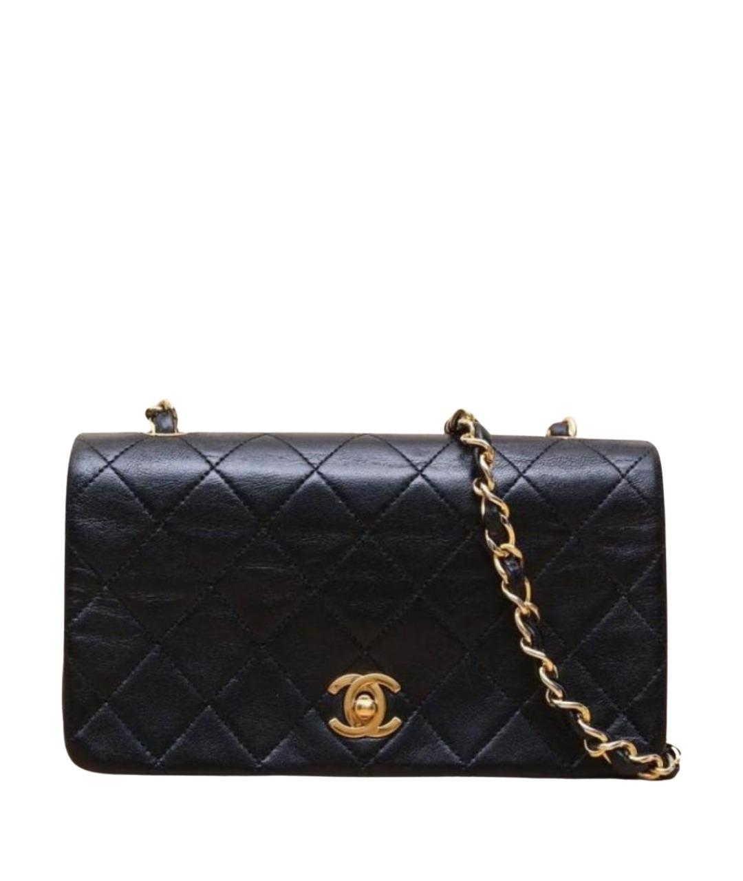 CHANEL Черная кожаная сумка через плечо, фото 1