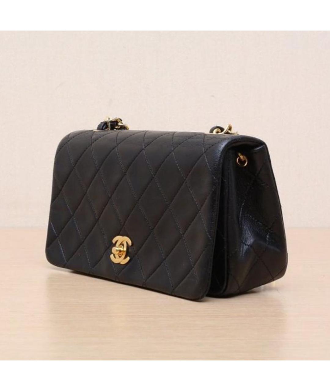 CHANEL Черная кожаная сумка через плечо, фото 5