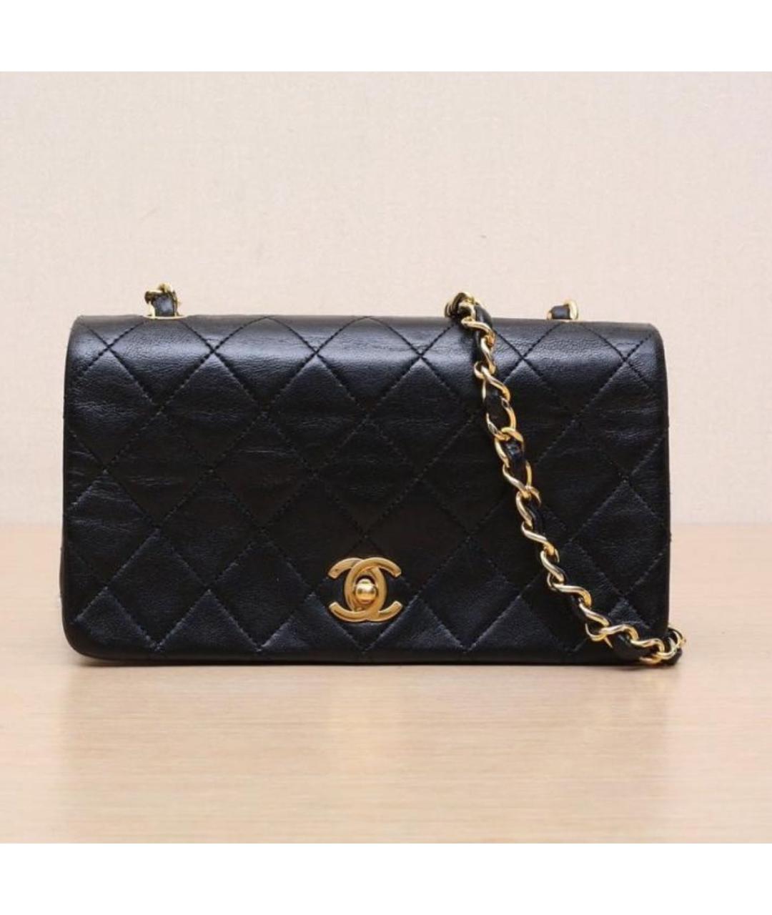 CHANEL Черная кожаная сумка через плечо, фото 8